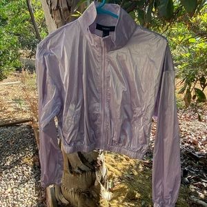 Reflective cropped jacket